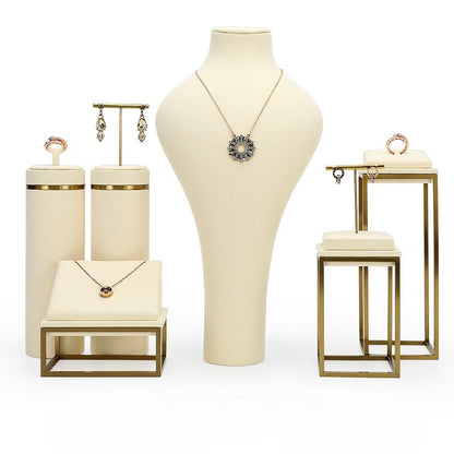 Metal & Microfiber Mannequin Display Stand for Necklaces, Earrings and Pendants