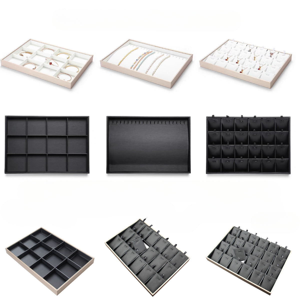 Brushed Leather Jewelry Tray