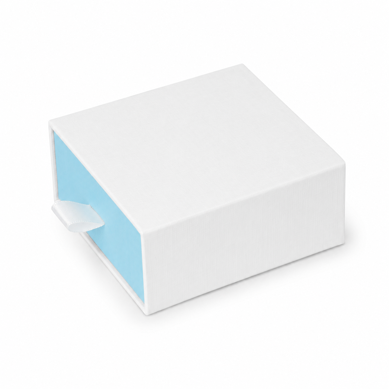 White & Baby Blue Drawer Jewelry Boxes – 24 Pack