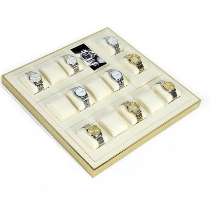 Ivory Microfiber Watch Display Tray for Luxury Watch Showcase