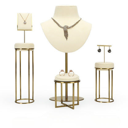 Metal & Microfiber Mannequin Display Stand for Necklaces, Earrings and Pendants