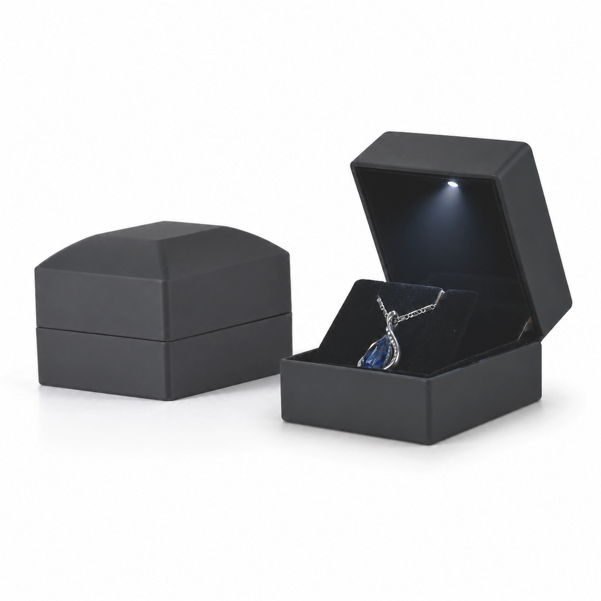 earring box - 12Pcs Black Earring Box LB56E-BK-12Pcs side view