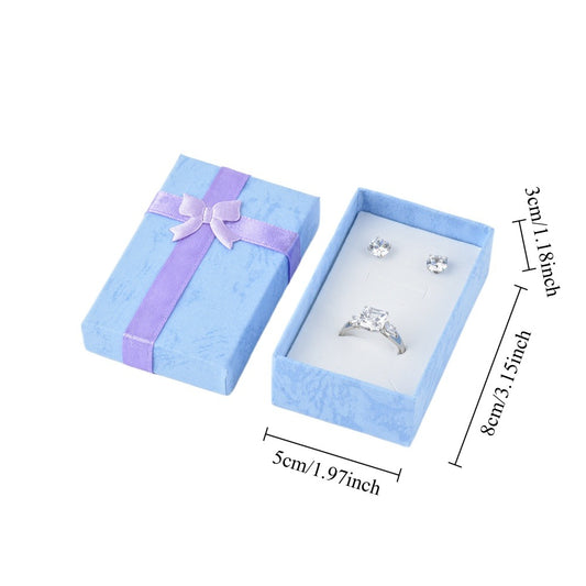 earring box - 24pcs Blue Earring Boxes B10-32-PB open view