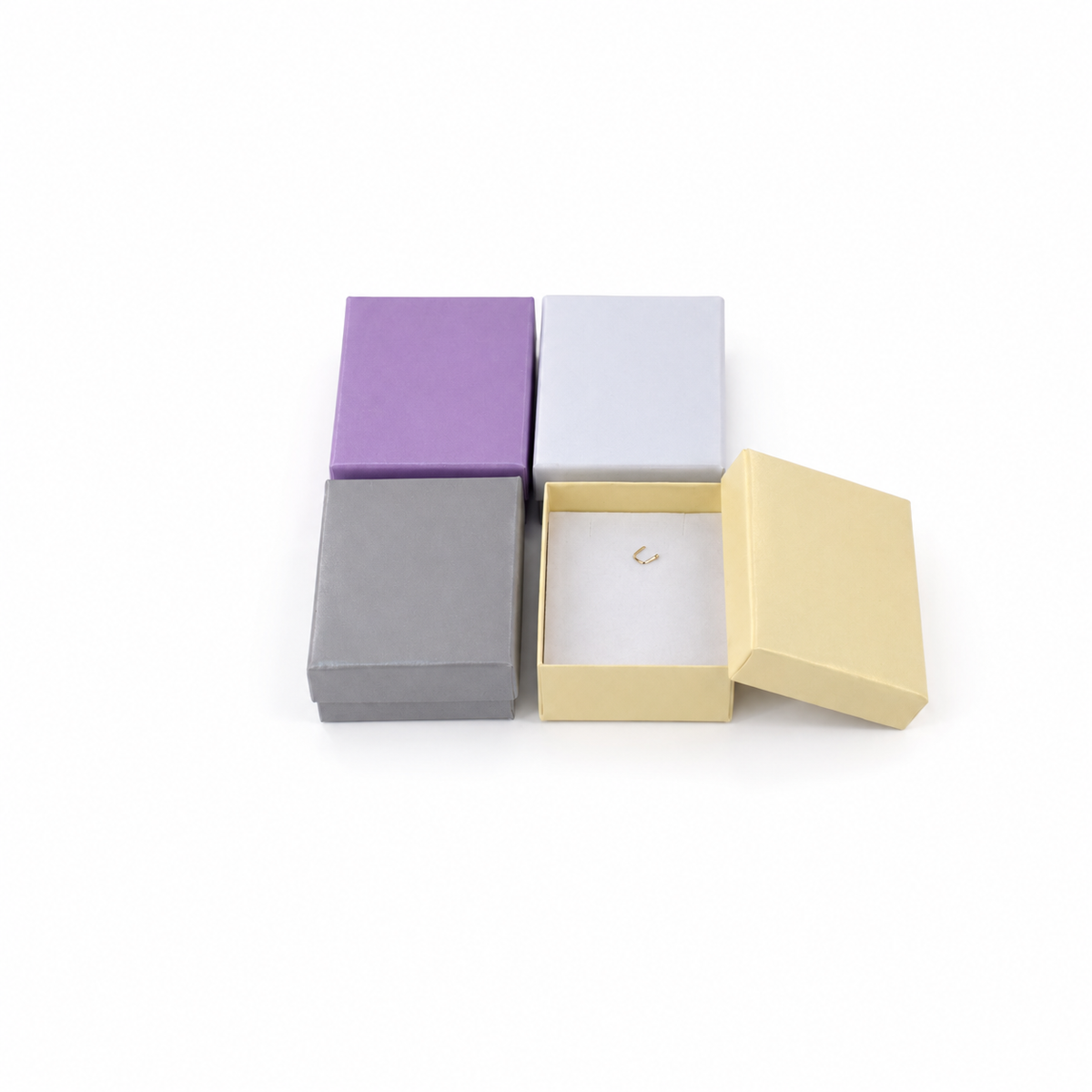 earring box and pendant box - 48 Cotton Pendant Earring Boxes B1532-MX15 front view