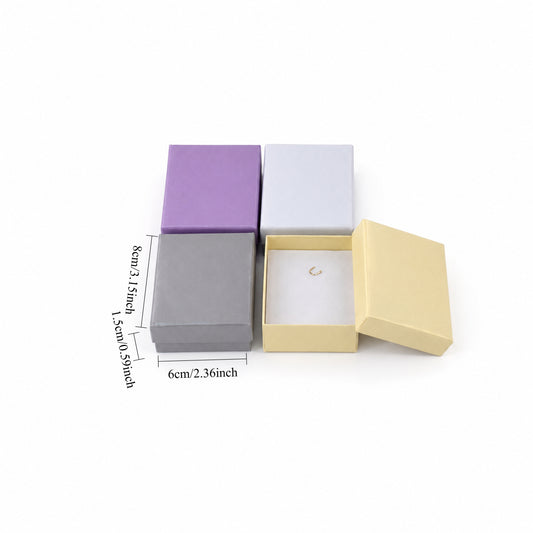 earring box and pendant box - 48 Cotton Pendant Earring Boxes B1532-MX15 open view