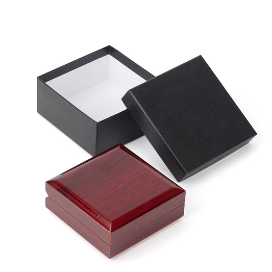 earring box and pendant box - 12pcs Red Wooden Earring Pendant Box Display LB39P-WO BE open view
