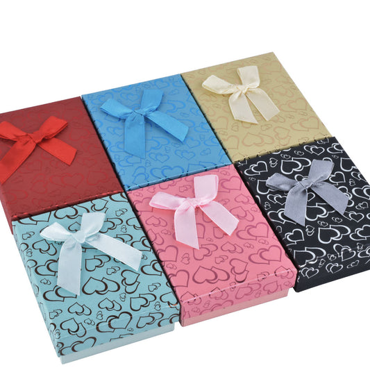 earring box and pendant box and necklace box - 12pcs Gold Pendant Earring Necklace Boxes B15-34-MX2 front view