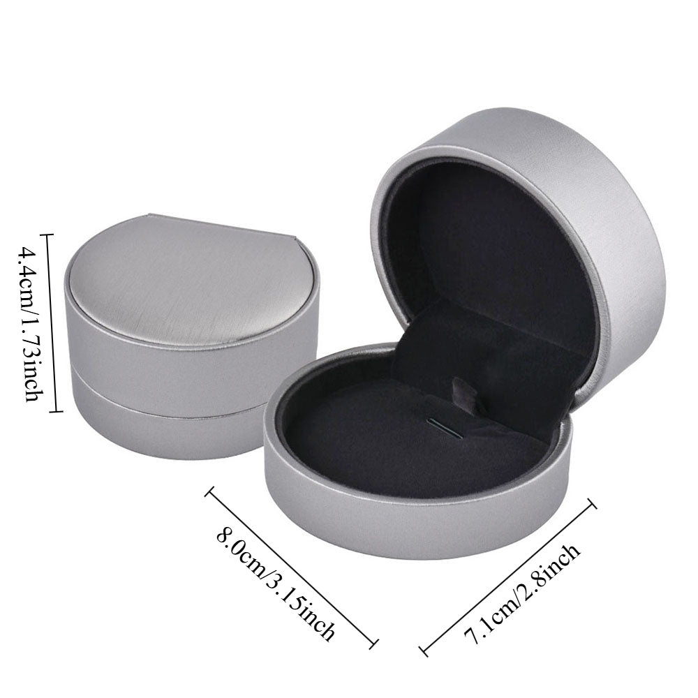earring box and pendant box and necklace box - 12pcs Gray PU Leather Pendant Earring Necklace P04P-GR side view