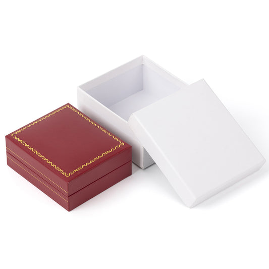 earring box and pendant box - 12pcs Red Gold Earring Box LH2-R W open view