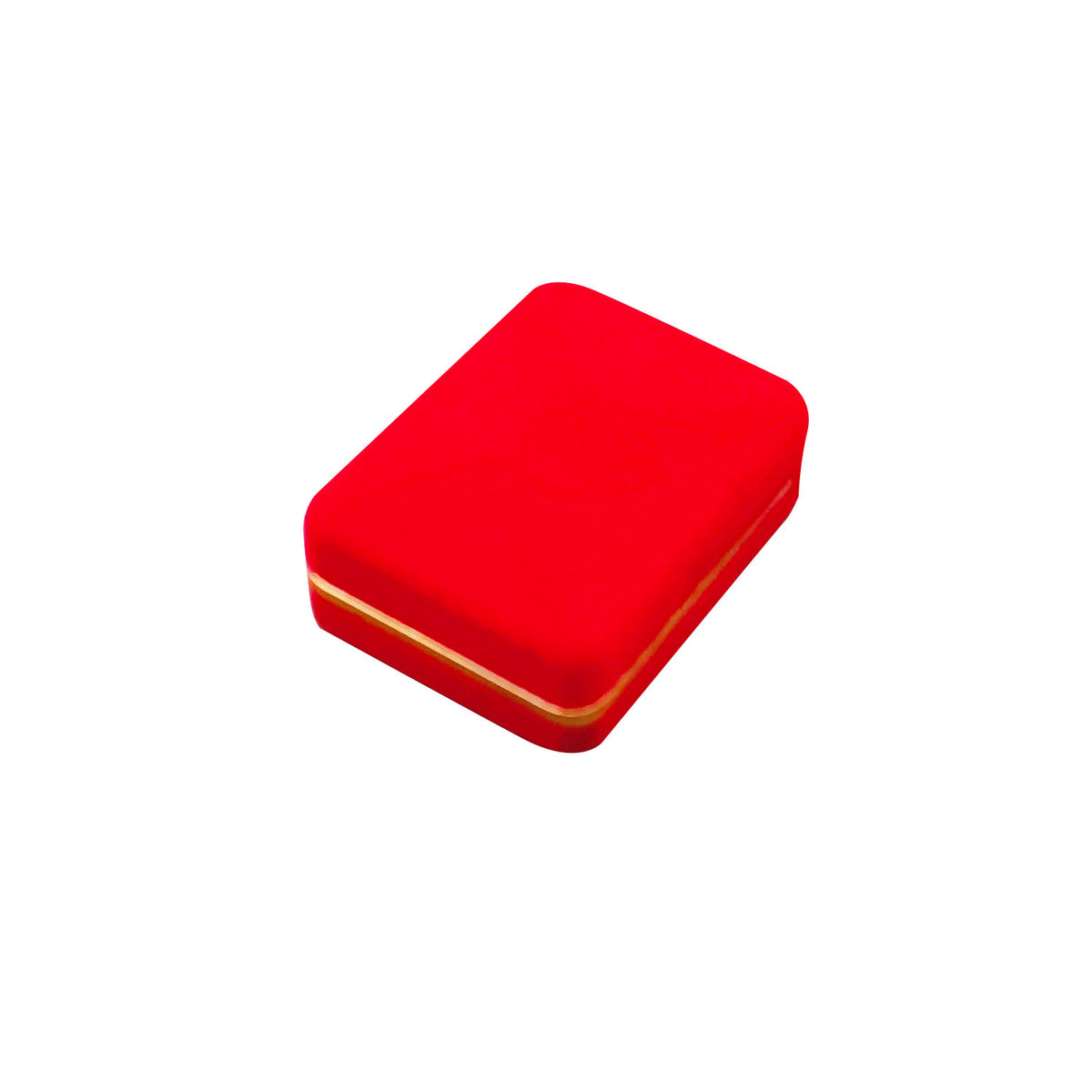 earring box and pendant box - Red Velvet Pendant and Earring Boxes with Gold Trim - 12 Pack SE4-RD detail view