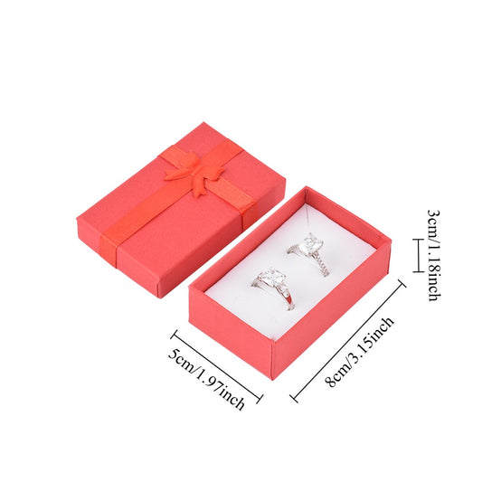 earring box - 24pcs Red Earring Boxes B10-32-R open view