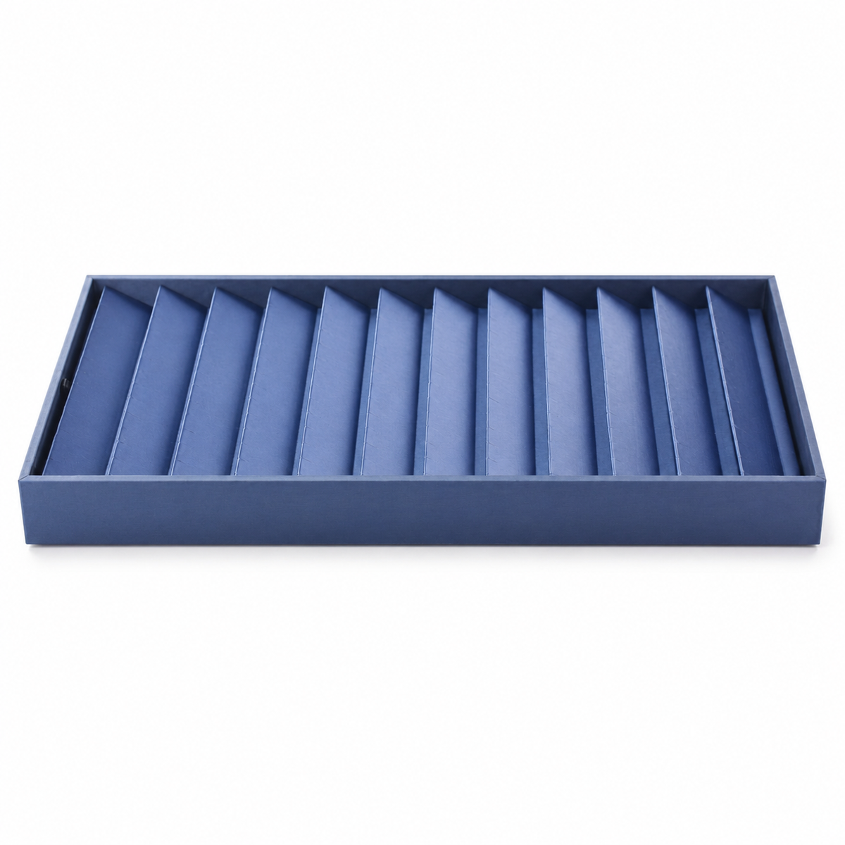 earring display - 12 Blue Earring Display Tray side view