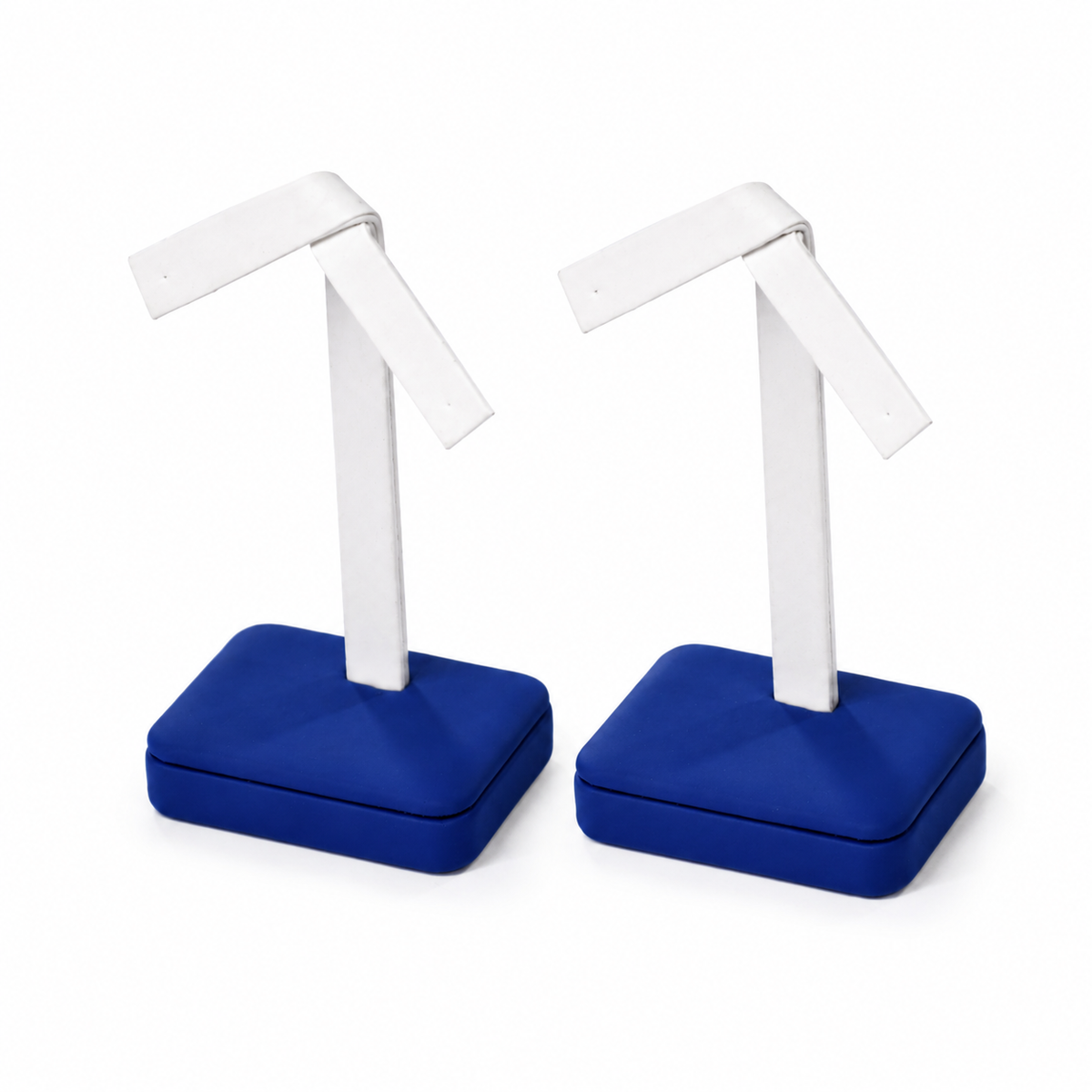 earring display - Blue White Earring Display Stand D069E-BW front view