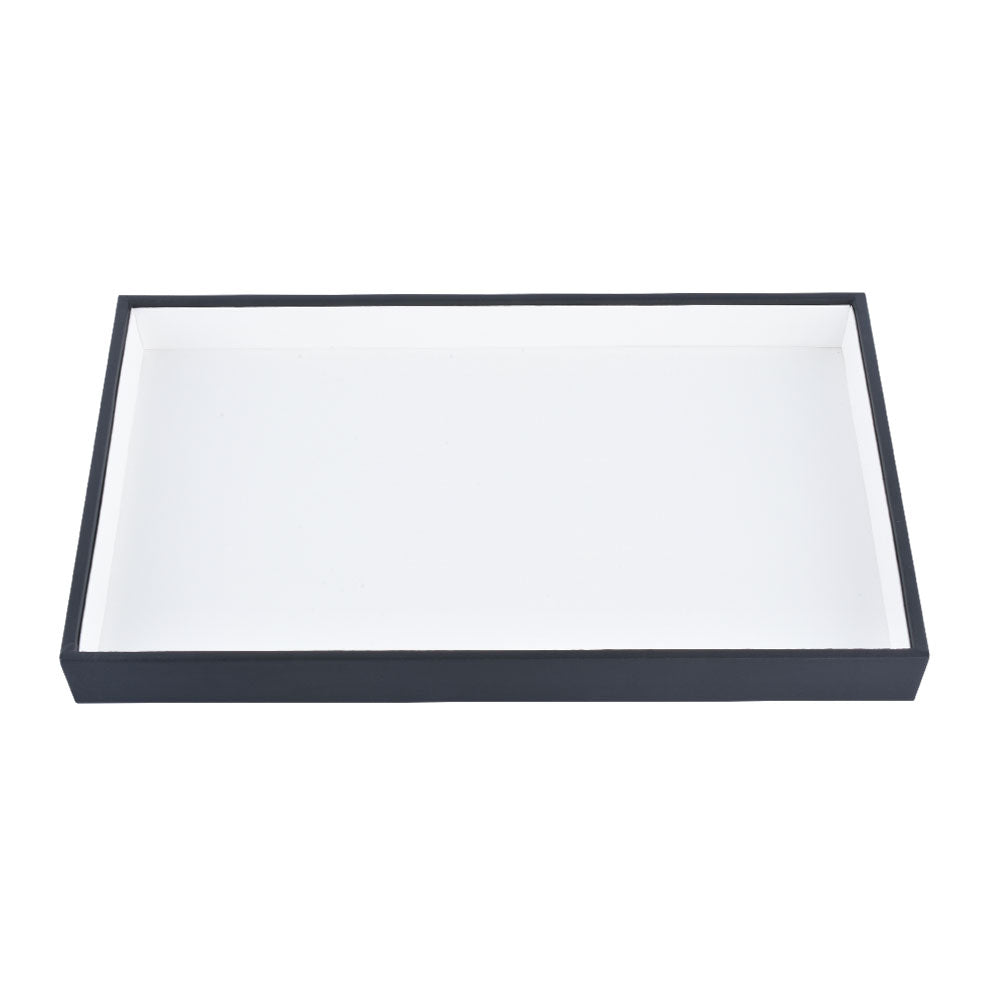 earring display and bracelet display and necklace display - White Silver PU Tray Bracelet Necklace Earrings T001-1EM PU-W ope