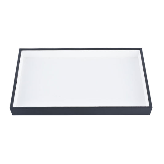 earring display and bracelet display and necklace display - White Silver PU Tray Bracelet Necklace Earrings T001-1EM PU-W ope