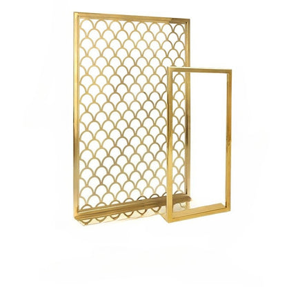 Luxury Gold Curved Jewelry Display Stand - Velvet Necklace Earring Ring Rack
