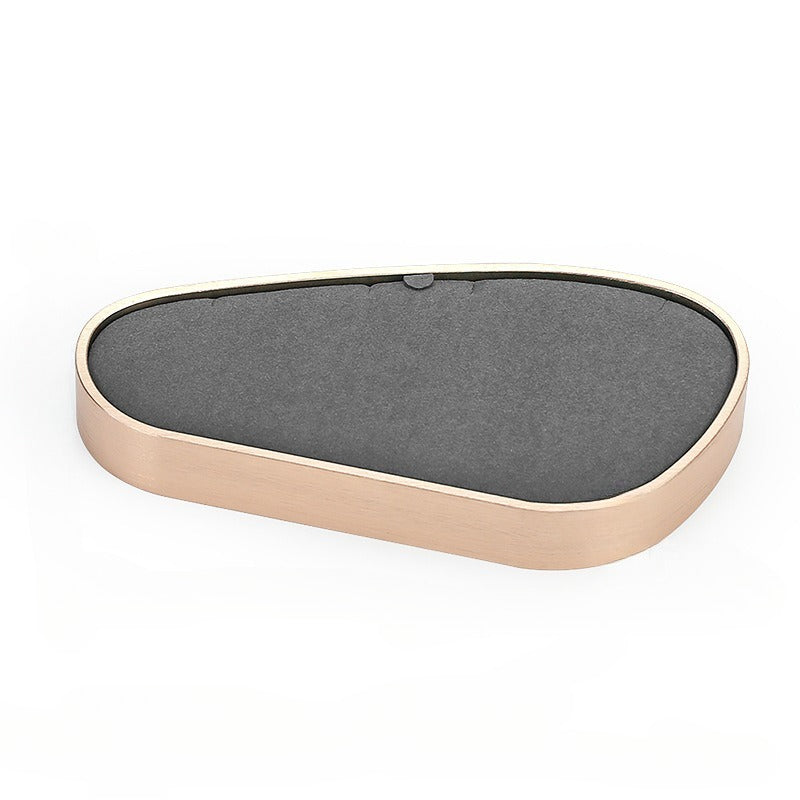 Gray Microfiber Jewelry Display Stand for Necklaces & Rings