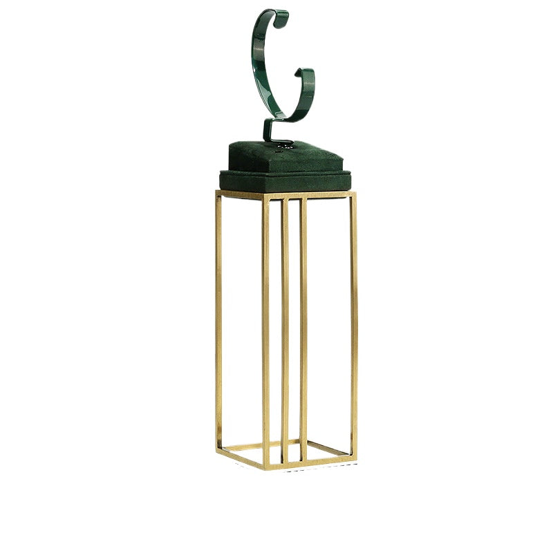 Green Metal Watch Display Stand | Luxury Watch Holder for Window & Live Show