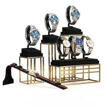 Luxury Watch Display Stand Complete Watch Display Set for Window & Live Streaming