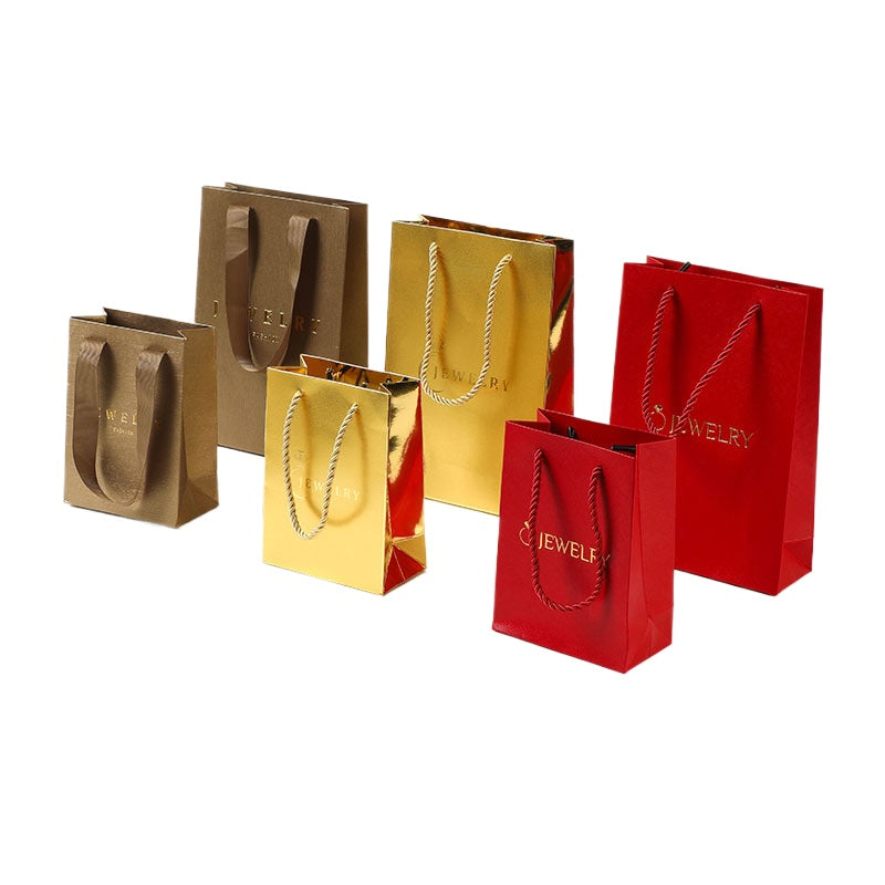 High-end Jewelry Jewelry Bag Universal Packaging Wholesale Paper Bag Jewelry Tote Bag Necklace Ring Bag