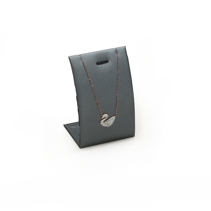 Gray Blue & Gold Jewelry Display Set - Luxury Retail Stand with Necklace Bust, Earring, Ring & Bracelet Holders