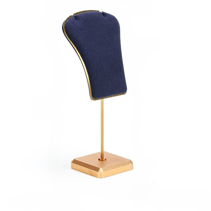 New Royal Blue Microfiber & Metal Jewelry Display Stand for Necklaces, Rings and Pendants