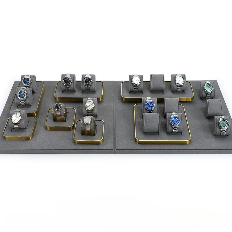 Premium Multi-Slot Metal Watch & Bracelet Display Stand