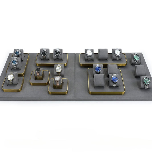 Premium Multi-Slot Metal Watch & Bracelet Display Stand