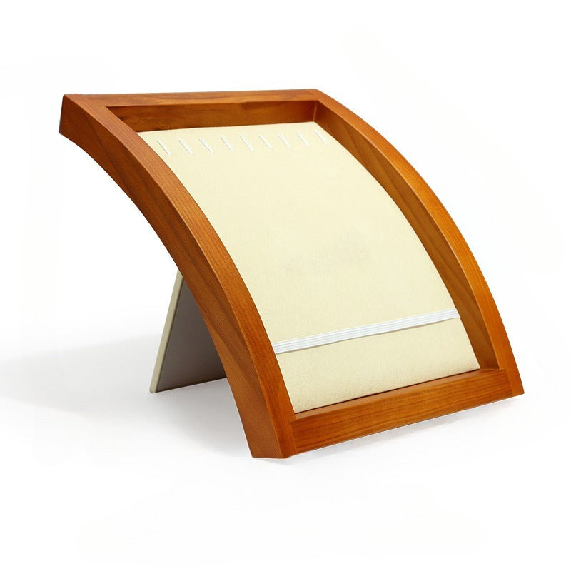 Solid Wood Jewelry Display Stand, Necklace & Pendant Organizer Rack