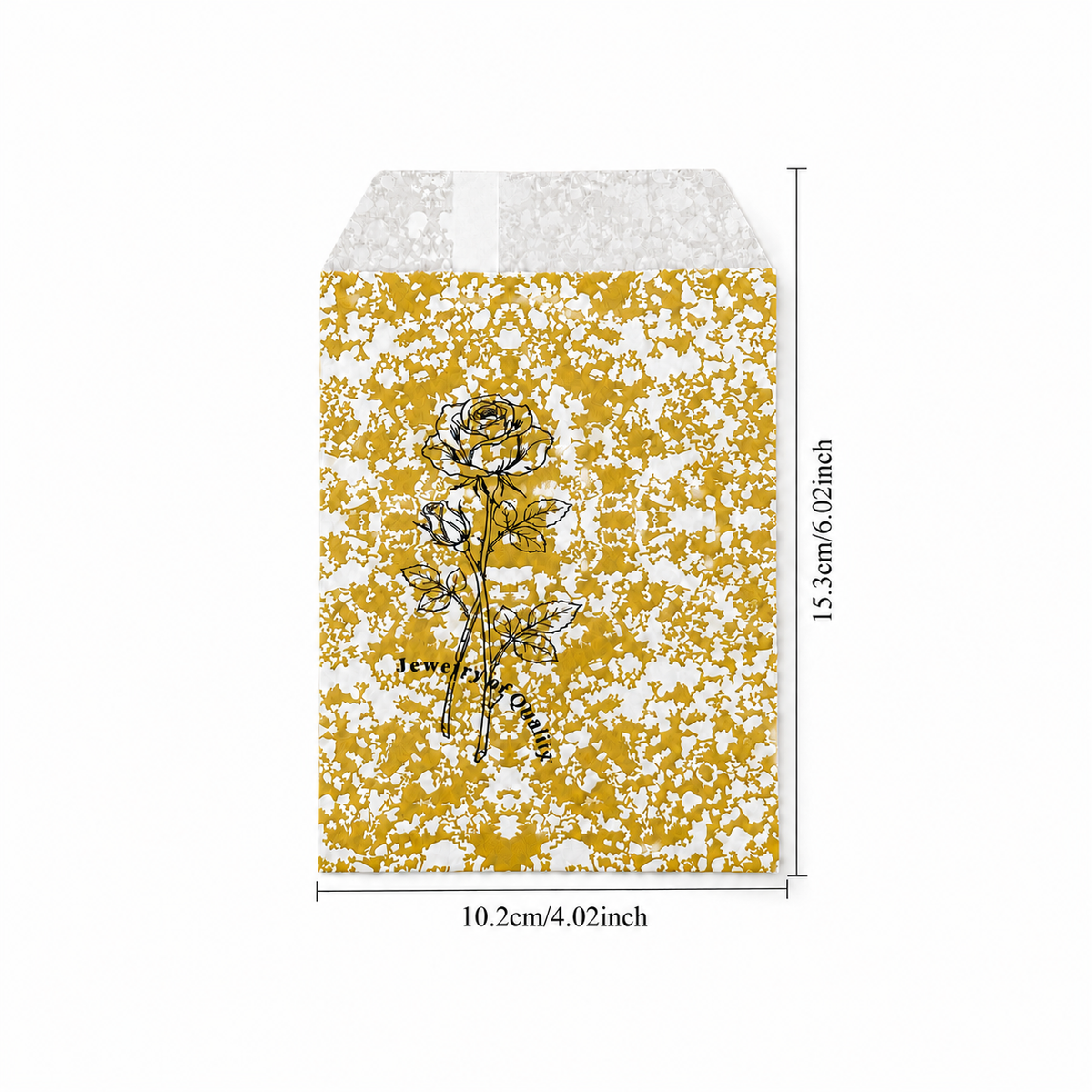 jewelry bag - 100 Gold Envelopes EN117 open view