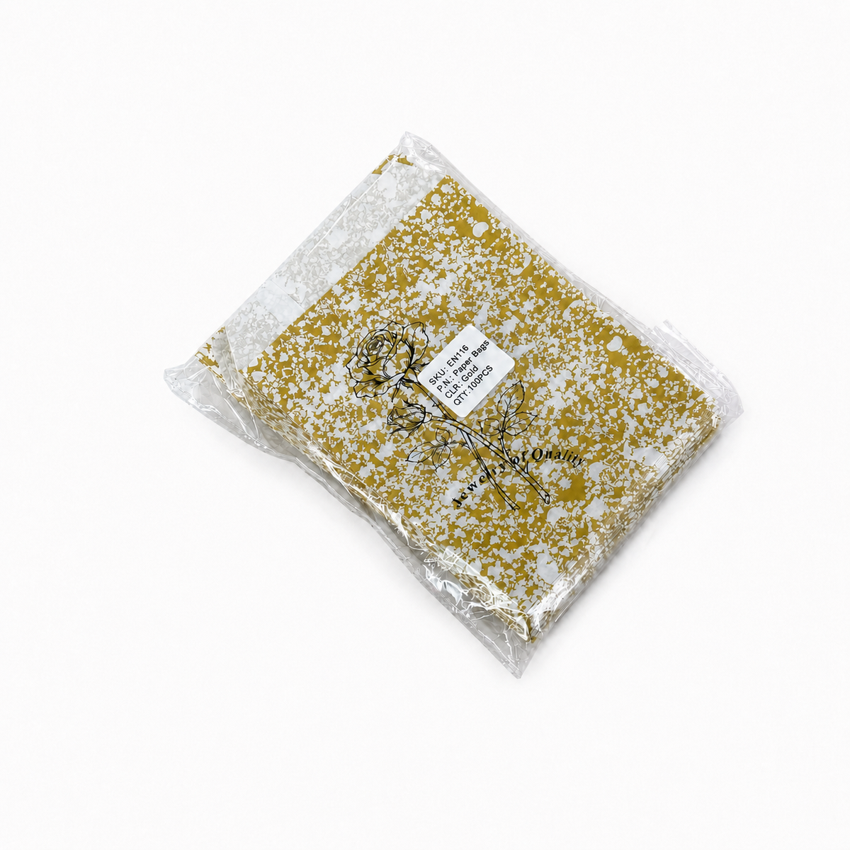 jewelry bag - 100 Gold Rose Paper Envelopes EN116 product view 05