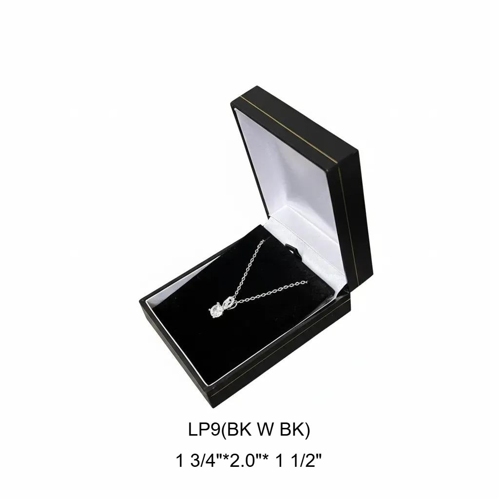 jewelry box - 6pcs Black White Boxes LP9(BK W BK) front view