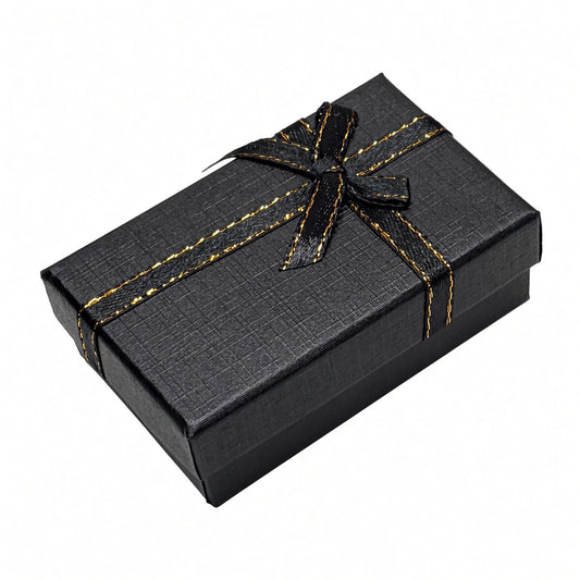 jewelry box - Black Bow Jewelry Gift Box 24 Pack B2632-BK front view