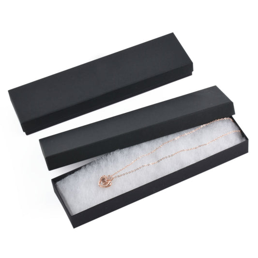 jewelry box - 100pcs Black Cotton Boxes BX2782BK front view