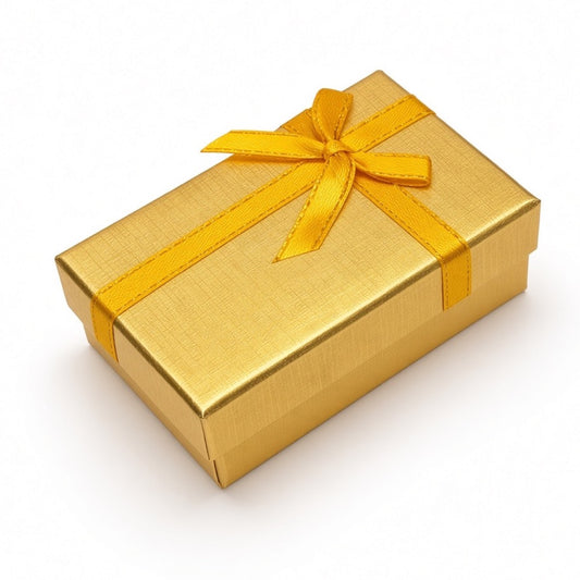 jewelry box - Gold Bow Jewelry Gift Box 24 Pack B2632-GL front view
