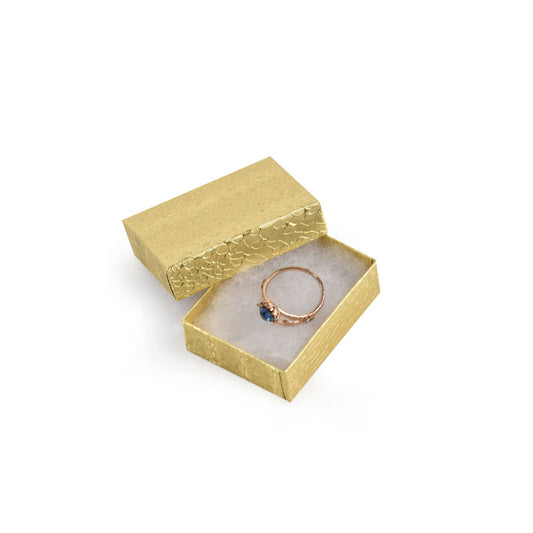 jewelry box - 100pcs Gold Cotton Boxes BX2811 front view