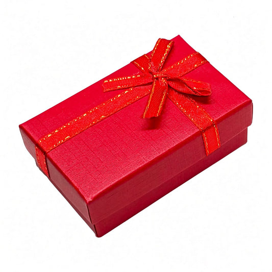 jewelry box - Red Bow Jewelry Gift Box 24 Pack B2632-R front view