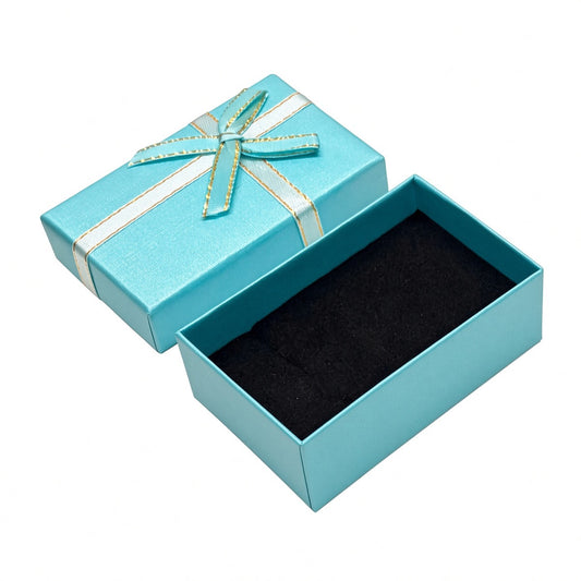 jewelry box - Tiffany Blue Bow Jewelry Gift Box 24 Pack B2632-T open view