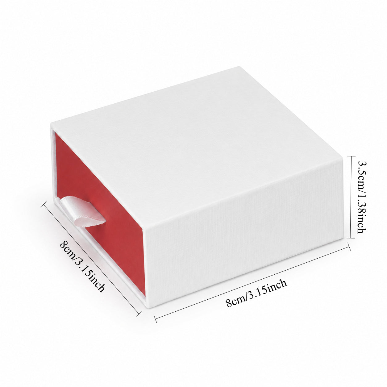 White & Red Drawer Jewelry Boxes – 24 Pack