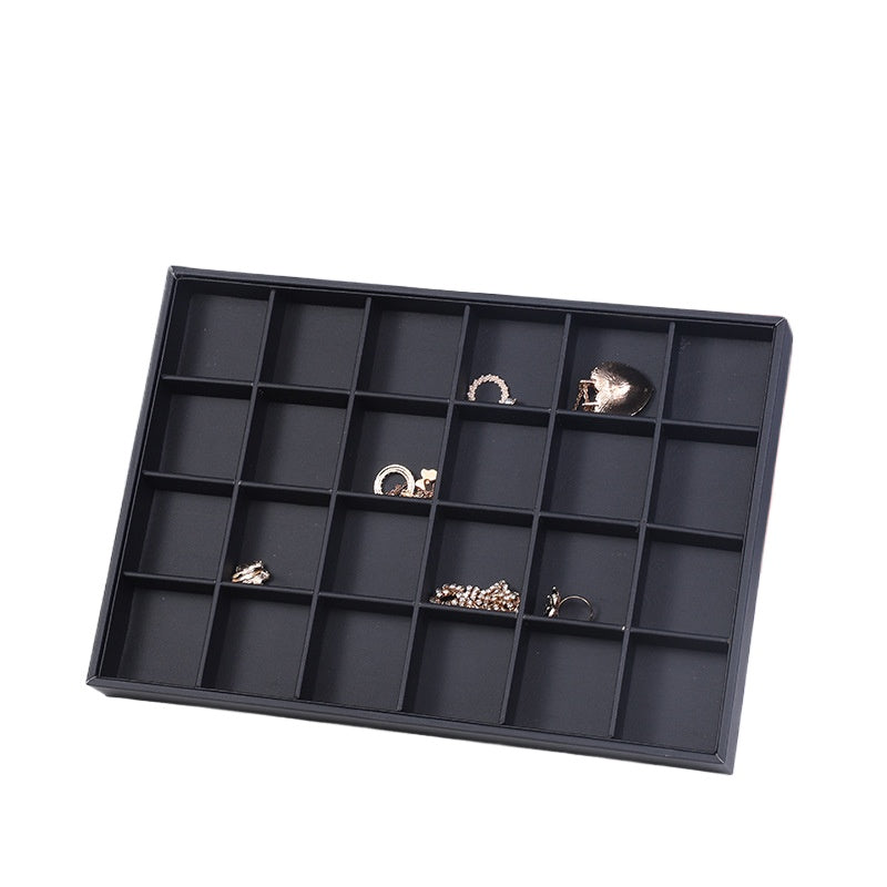 jewelry display tray - Black PU Leather Display Tray C00600 front view