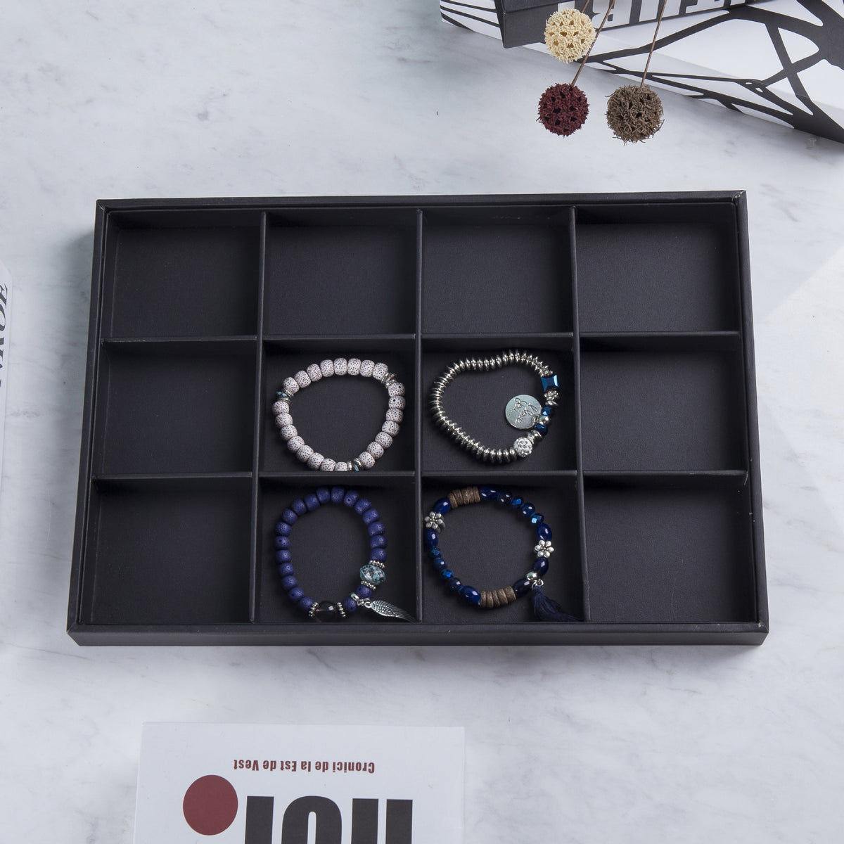 jewelry display tray - Black PU Leather Display Tray C00600 product view 09