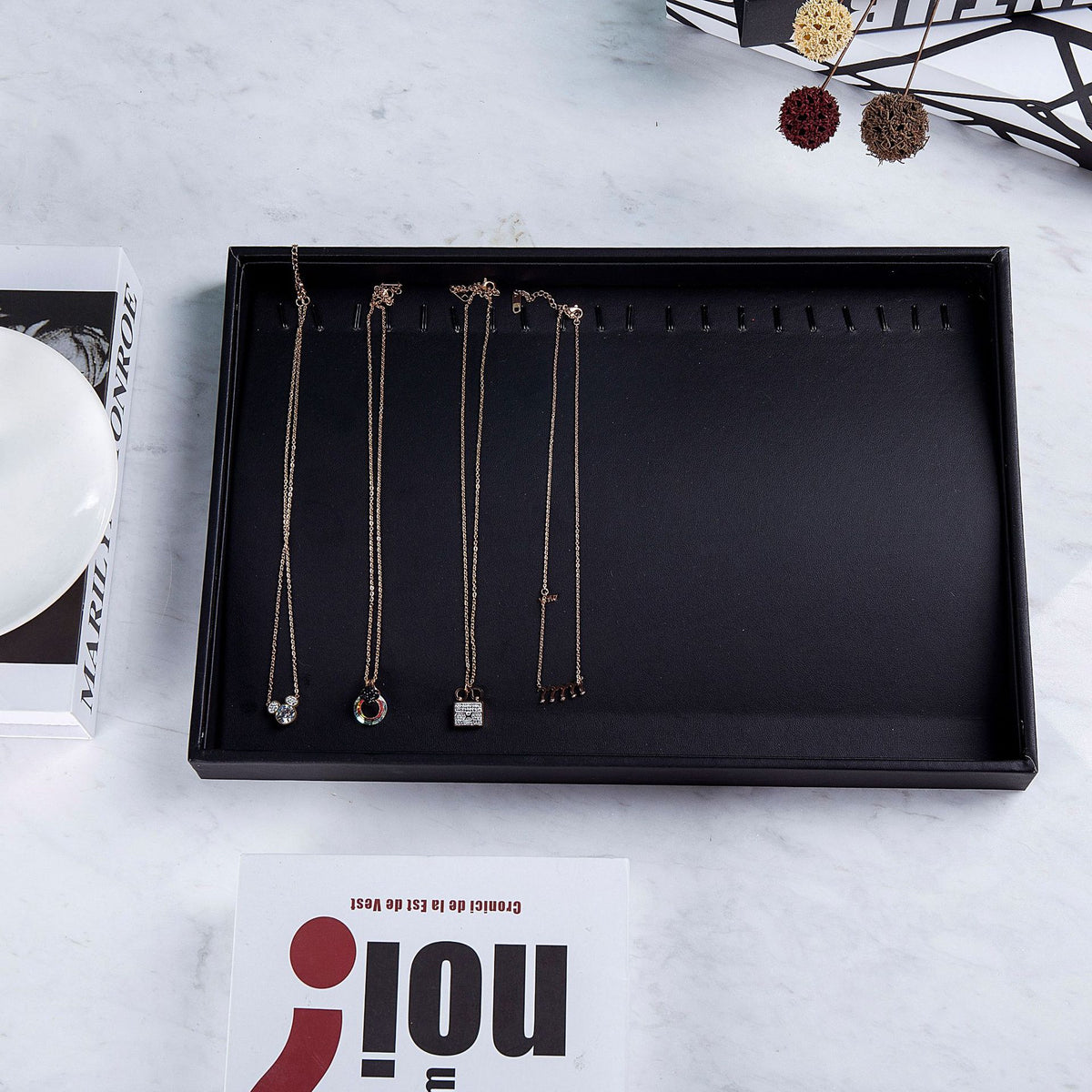 jewelry display tray - Black PU Leather Display Tray C00600 product view 11