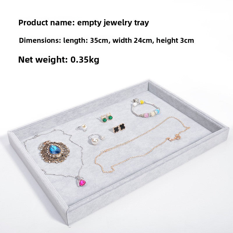 jewelry display tray - Gray Velvet Tray C00002 detail view