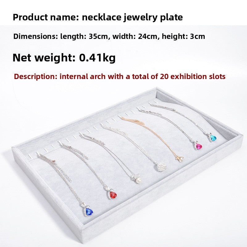 jewelry display tray - Gray Velvet Tray C00002 side view