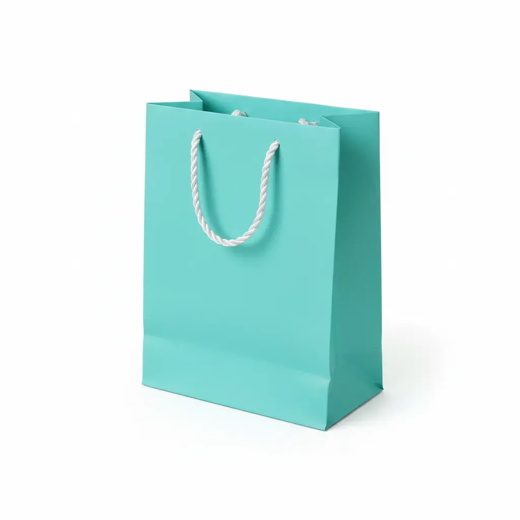 jewelry gift bags - 10-Pack Small Paper Gift Tote Bags with Rope Handles 4.25 2.25 6 in SB1645-BK side view