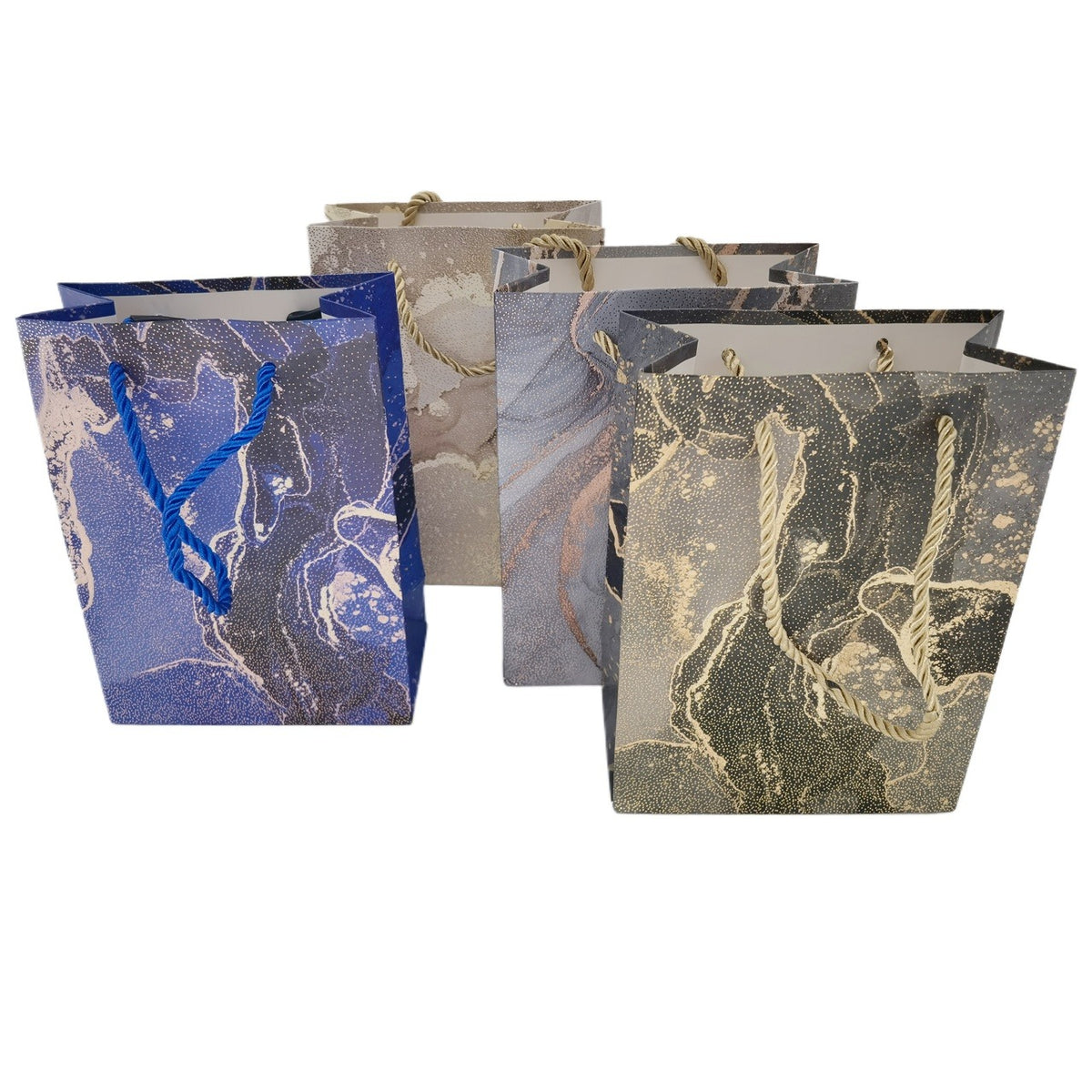 jewelry gift bags - 12 Blue Purple Paper Bag Bags SB04-P-X S product view 06