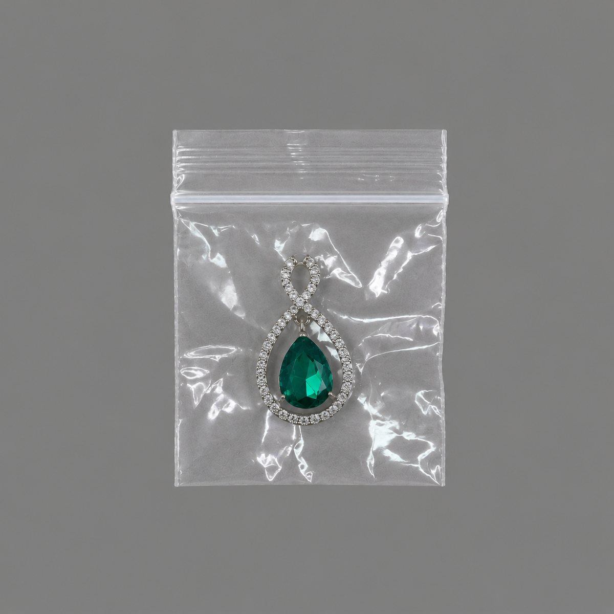 jewelry gift bags - 1000 Clear Bags PB02-22 side view