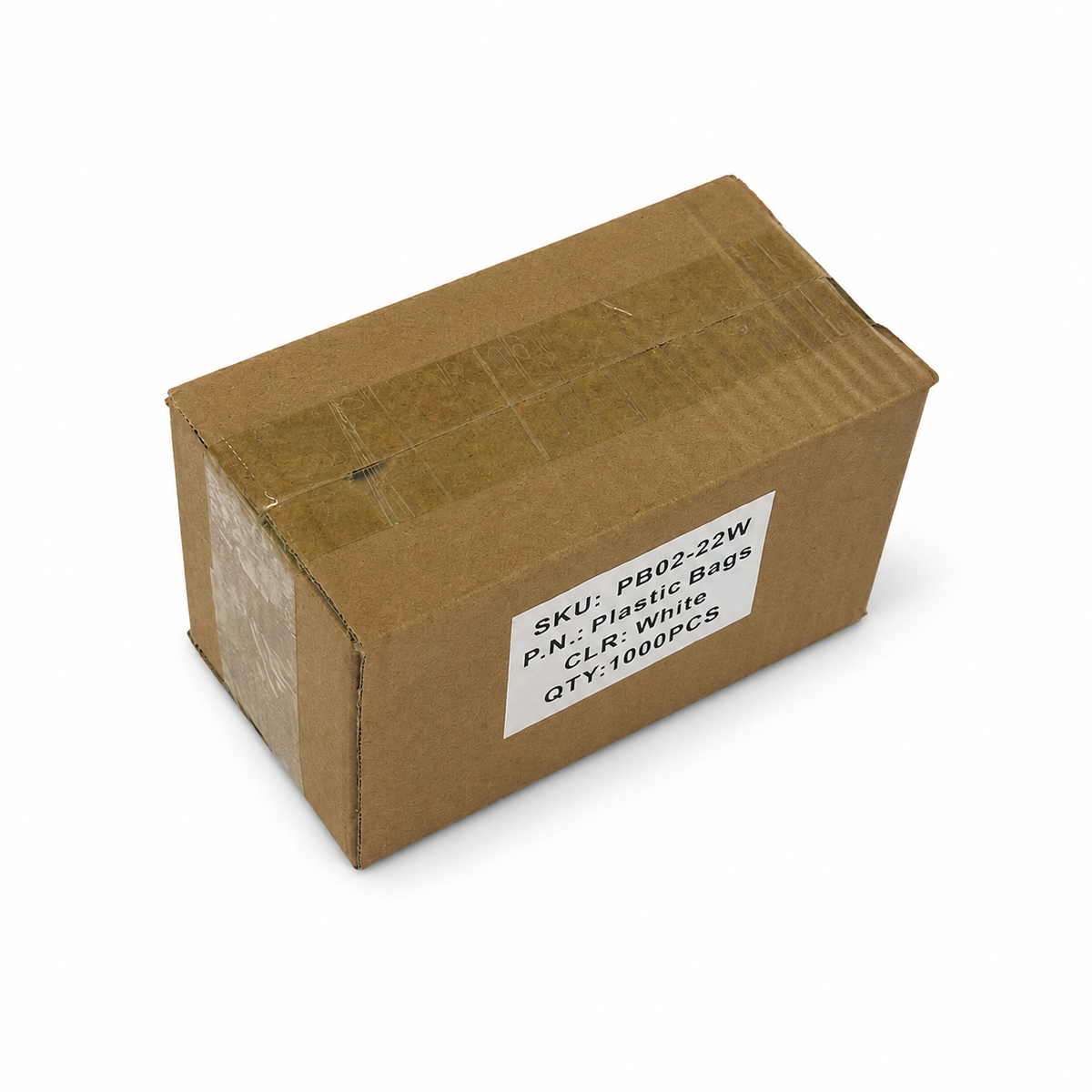 jewelry gift bags - 1000 White Bags PB02-22W side view