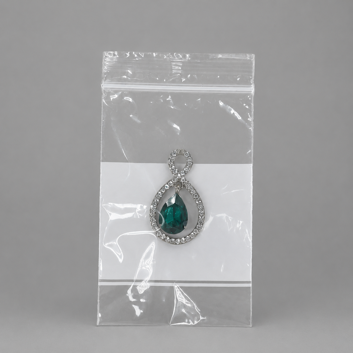 jewelry gift bags - 1000 White Bags PB02-23W detail view