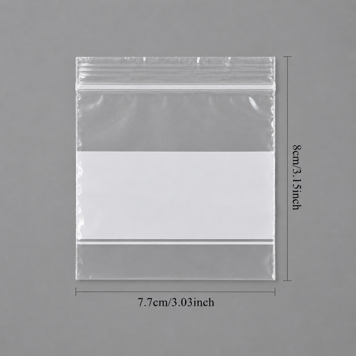 jewelry gift bags - 1000 Clear White Bags PB02-33W open view